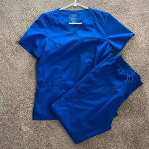 Cherokee Workwear royal blue scrubs- women’s medium